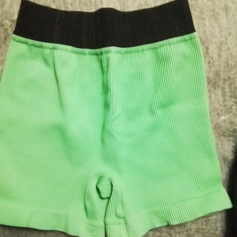 Free people, size Medium, ribbed texture. Wide, elastic, high waist biker shorts